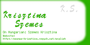 krisztina szemes business card